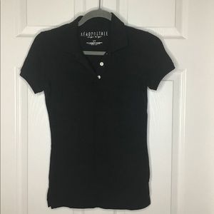Black polo style short sleeve